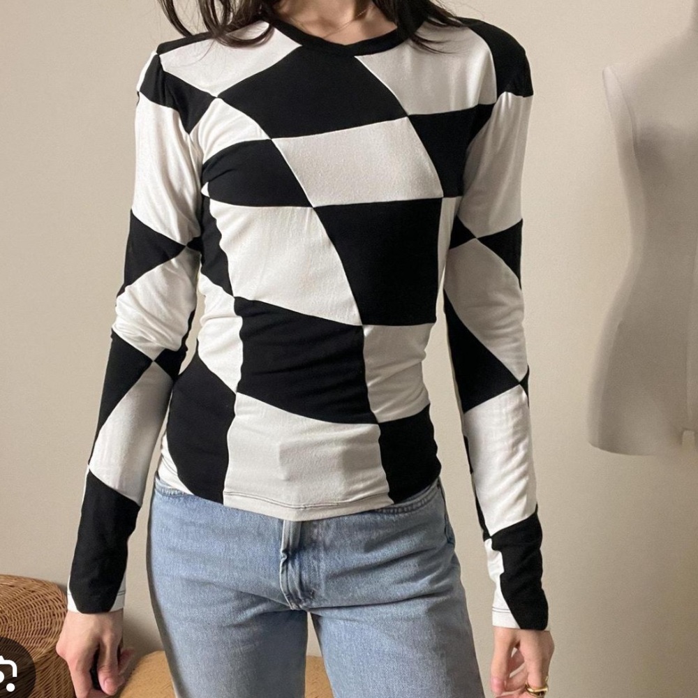 Tyler McGillivary warped patchwork long sleeve shirt size women’s L
